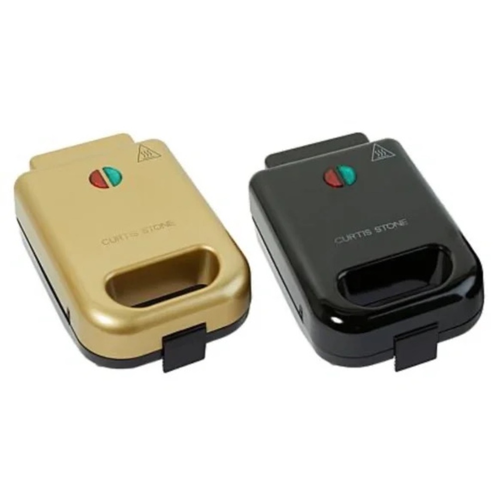 Curtis Stone Stuffed Sandwich Maker w/Recipes & Gift Box- GOLD